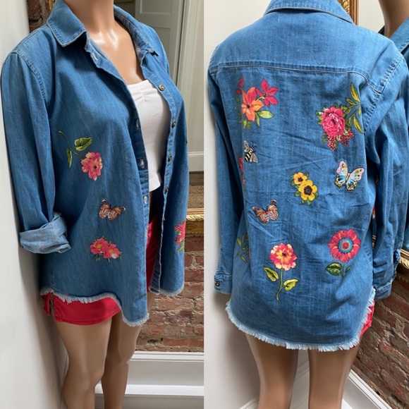 Lauren Moshi Tops - LAUREN MOSHI| denim button down | L